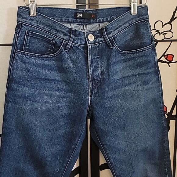 3x1 NYC WM3 LIMA HIGH-RISE FRINGE STRAIGHT CROP JEANS - Picture 3 of 14